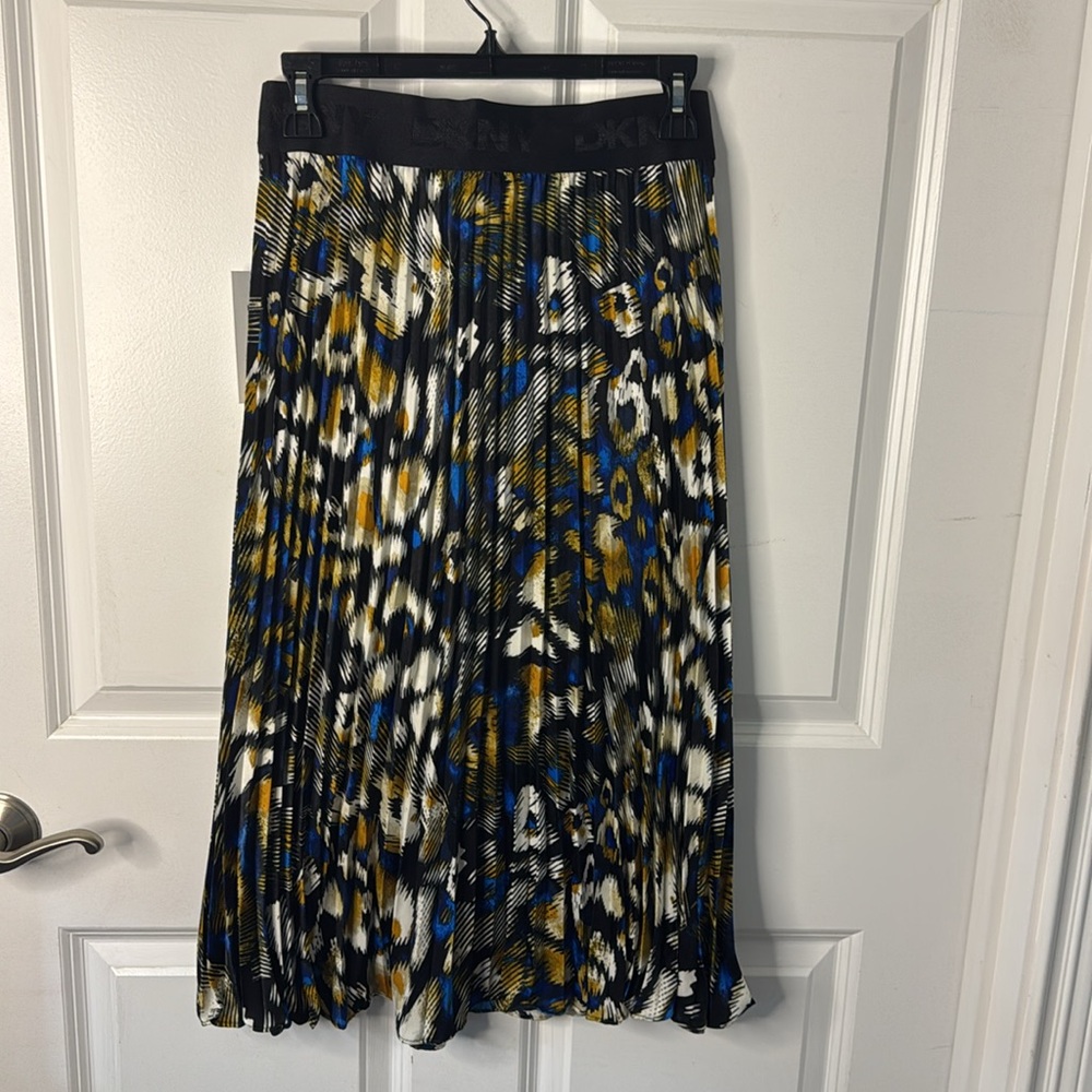 DKNY Women's Pleated Midi Skirt - Black, Blue, Yellow - Picture 5 of 5